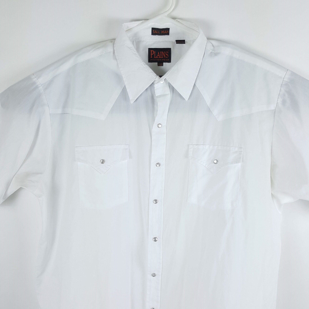 Plains Men's Western Wear Pearl Snap 2XL Shirt